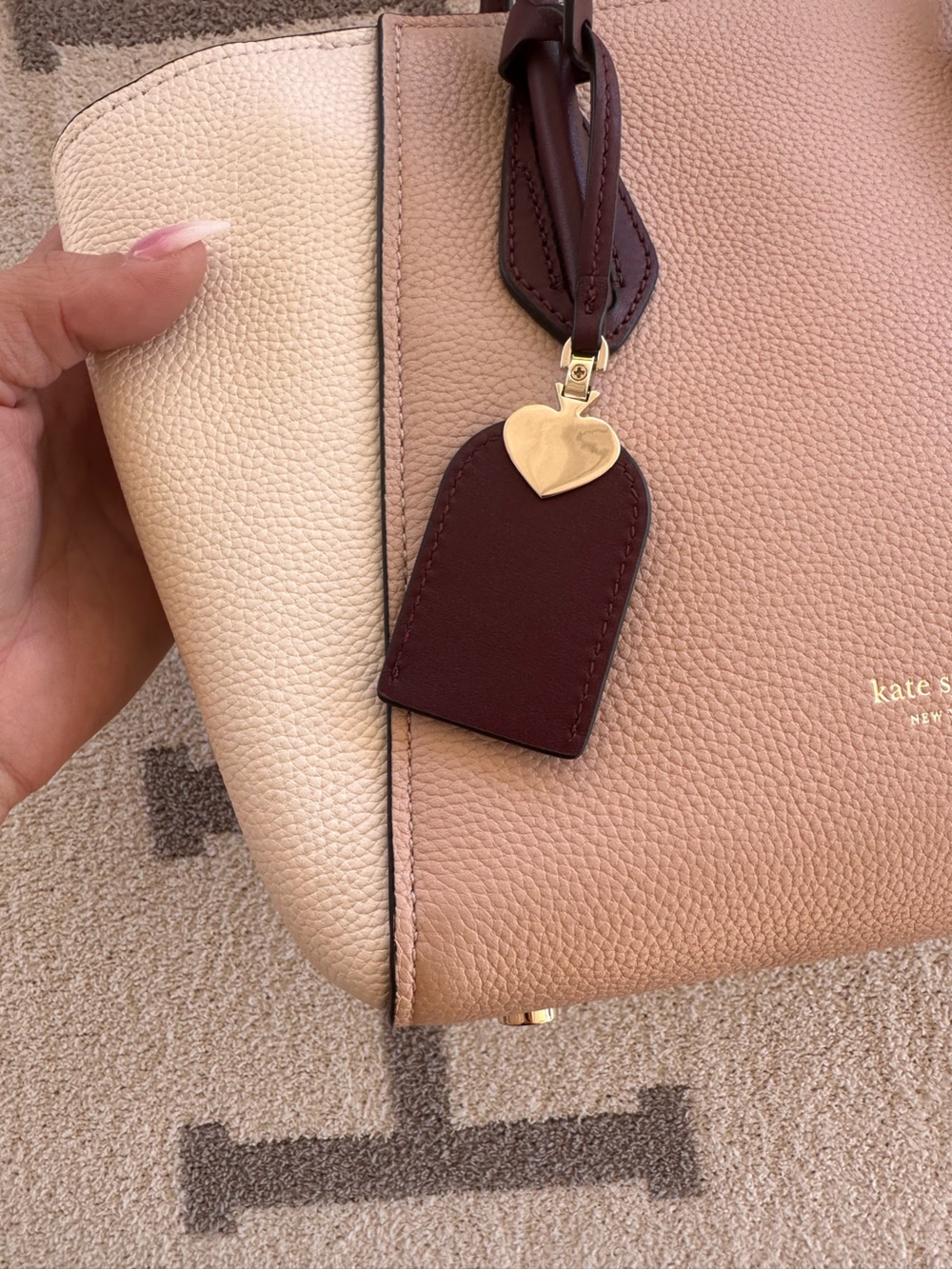 kate spade Two-Tone Pebbled Leather medium grace satchel - Picture 7 of 14